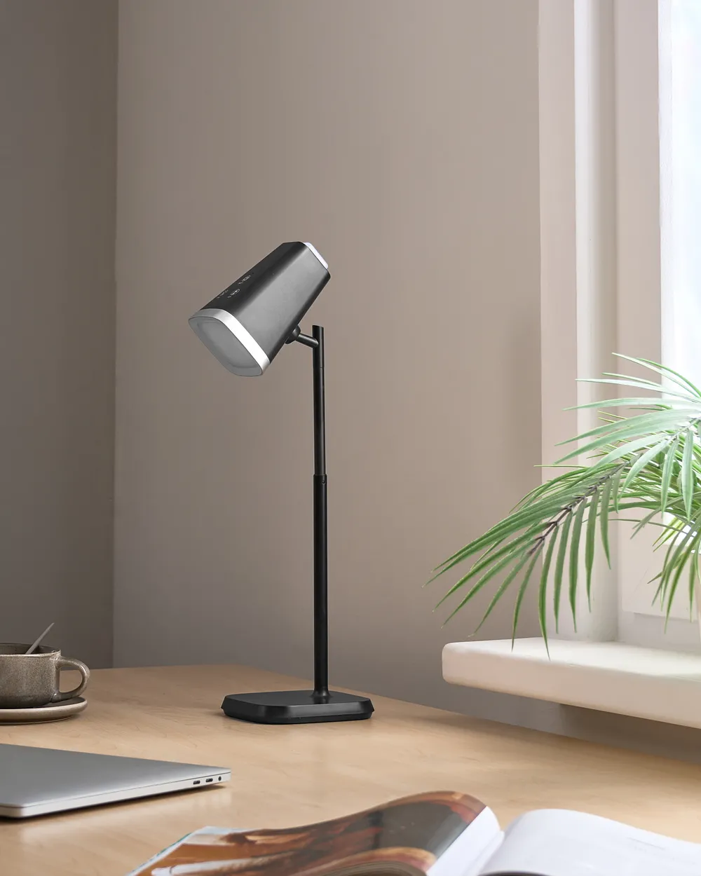 Kabellose LED Tischlampe MUSCA mit Dimmer Schwarz