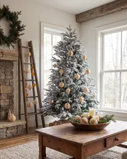 Set of 20 Christmas Tree Ornaments JOLSTRA Paper Beige_1084890