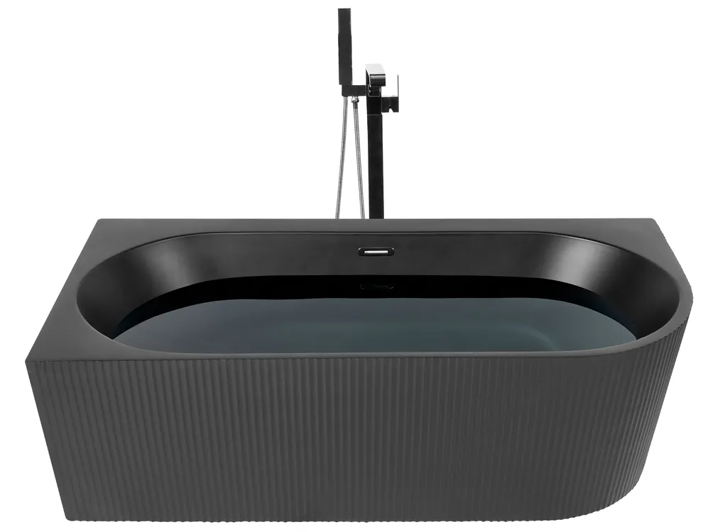 Corner Bath GOCTA 1700 x 800 mm Black Right Hand_885693