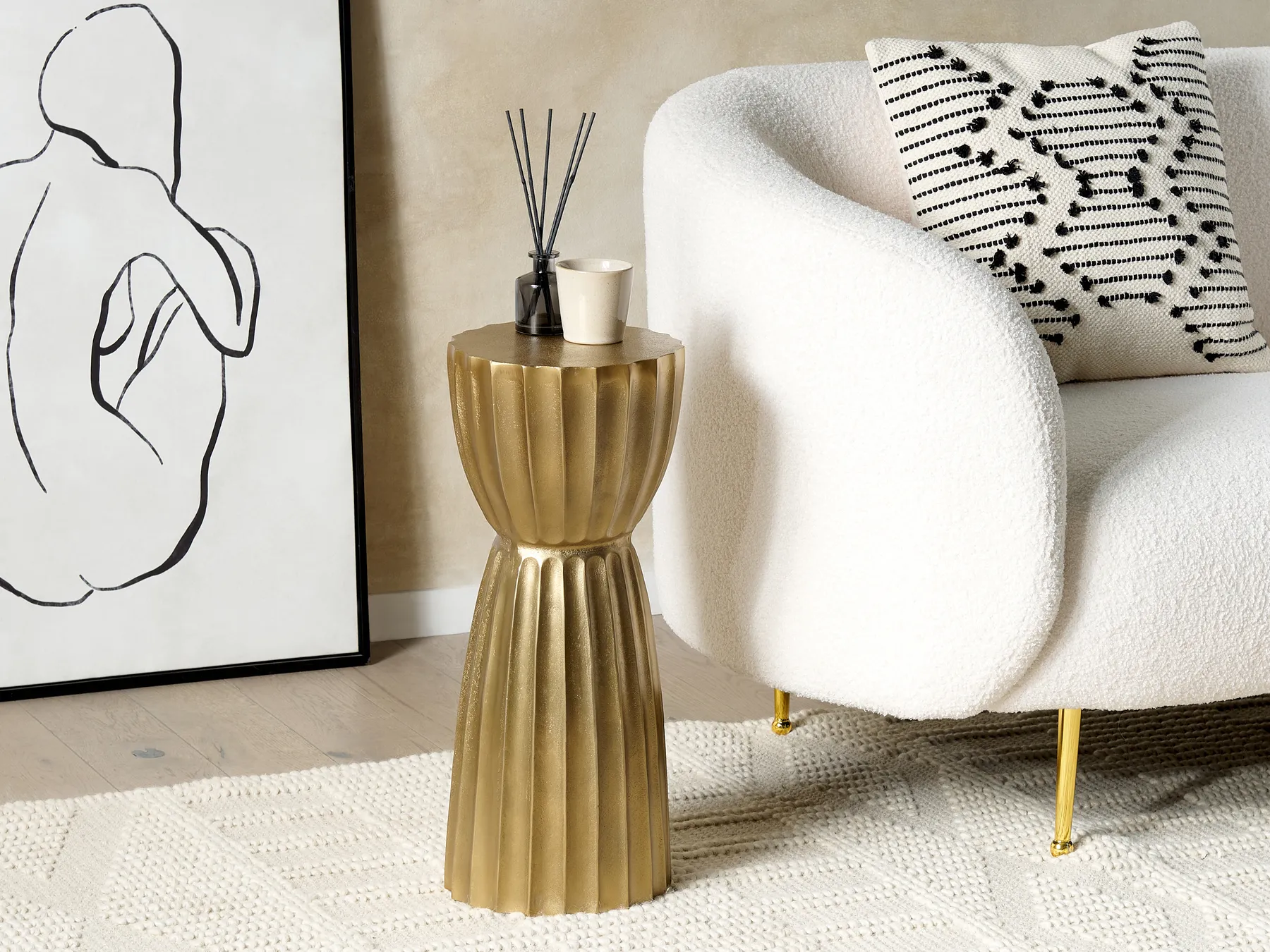 Beistelltisch OUYEN Metall Gold_853741