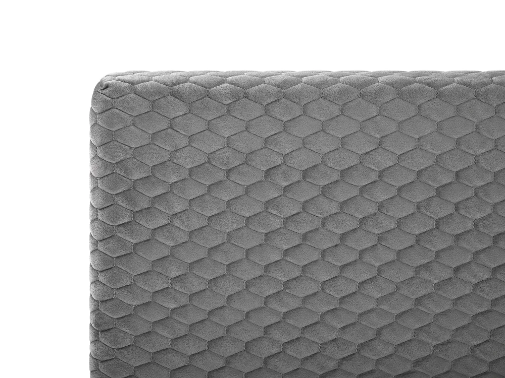 Krevet Samet BAYONNE 140 x 200 cm svijetlosivi_770908