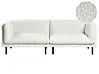 Sofa 3-Sitzer VORGOD Bouclé Cremeweiß