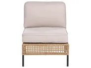 Lounge Set mit Tisch 6-Sitzer OMEGANA modular Polyrattan Hellbeige_1040898