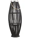 Laterne TAHITI 84 cm Bambus Schwarz
