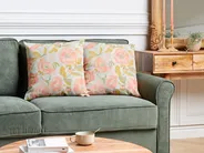 Dekokissen 2er Set ZAHRIYE 45 x 45 cm Rosa Blumenmuster_902141