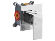 Wandmontierte Waschtischarmatur KARUAY Messing Silber_986930