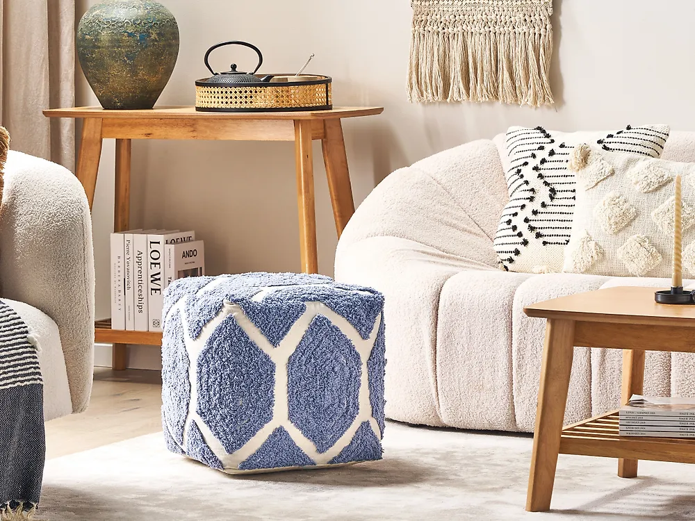 Pouffe ROJHAN Cotton Blue_1183666