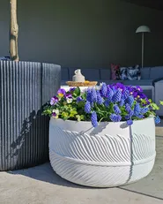 Blumenkübel FTERO 43 cm Cremeweiß_982475