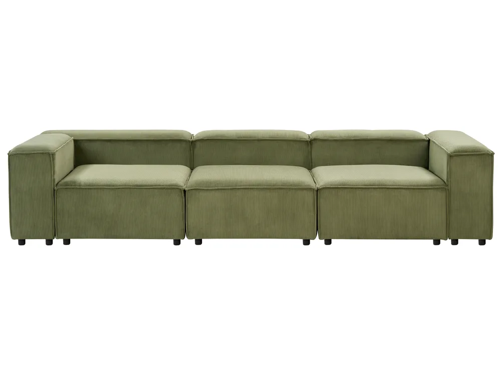 Modular Sofa 3 Seater ARDAL Corduroy Green_947391