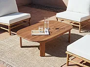 Outdoor Couchtisch TALSANO 120 cm 80 cm Akazienholz Braun_1154680