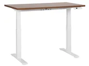 Schreibtisch elektrisch höhenverstellbar DESTINES 120 cm 72 cm Braun / Weiß_899307