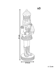 Lot de 3 figurines PERTTULA 31 cm Casse-noisette Multicolore_1175413