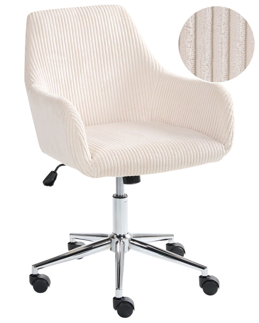 Office Chair WELLSTON Corduroy Light Beige