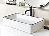 Aufsatzwaschbecken XERT 61 x 35 cm Keramik Weiß
