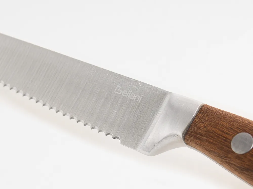 Set of 6 Steak Knives NAGANO Brown_1022936