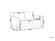 Sofa 3-Sitzer FENES Samtstoff Dunkelgrün_730520