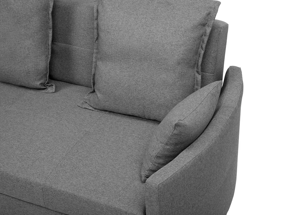 Sofa Bed 2 Seater HOVIN Fabric Grey_746302