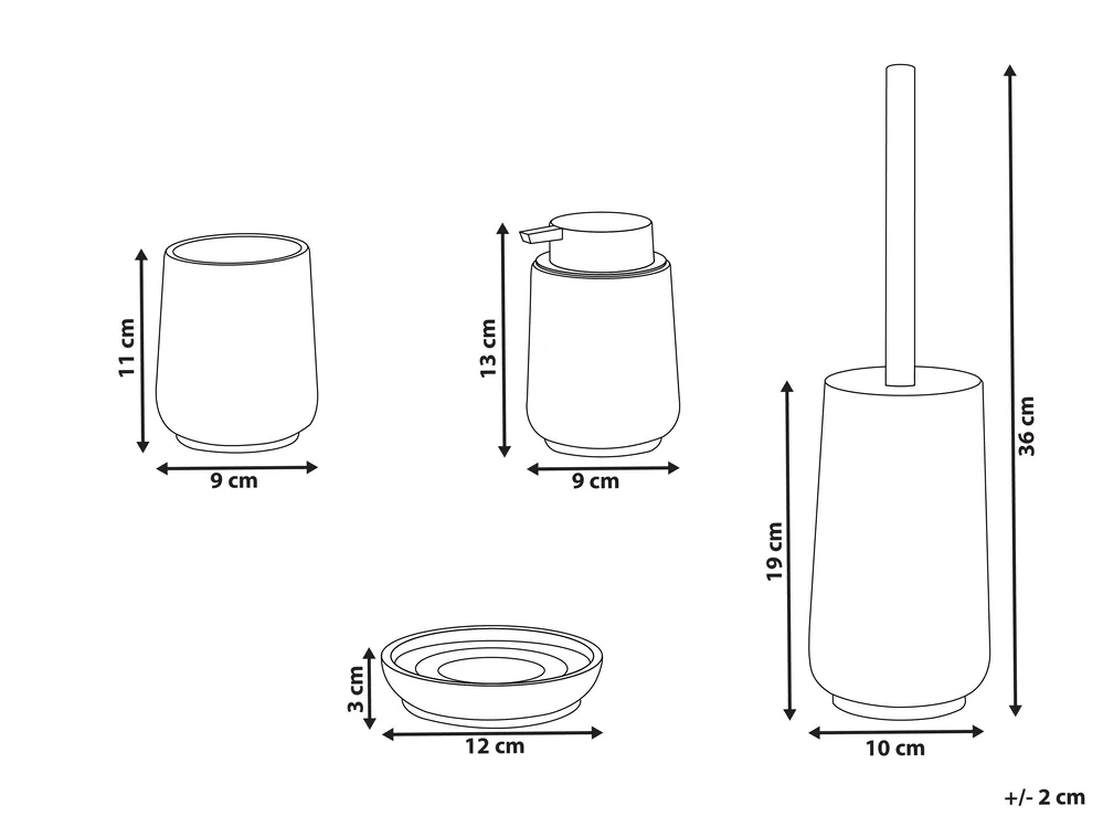 4-Piece Bathroom Accessories Set SUCHES Black_996530