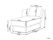 Rechtsseitige Chaiselongue ARTHEZE Stoff Blau_930165