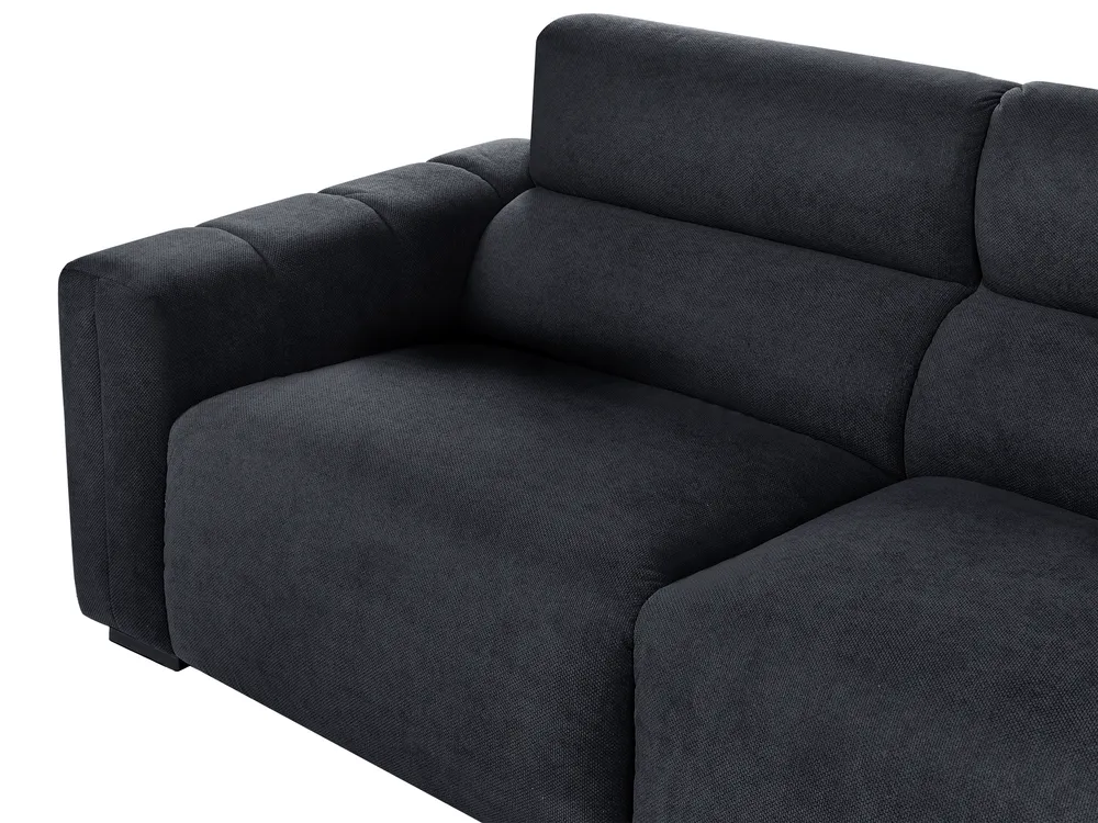 Sofa 3-Sitzer FAUSKAN Stoff Schwarz_969051