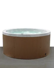 Outdoor Hot Tub with LED MARFIL Brown_969767
