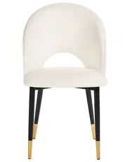 Set of 2 Dining Chairs MAGALIA Velvet Light Beige_847679