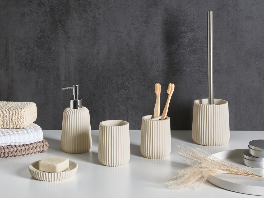 5-delige badkameraccessoireset POZUZO Beige