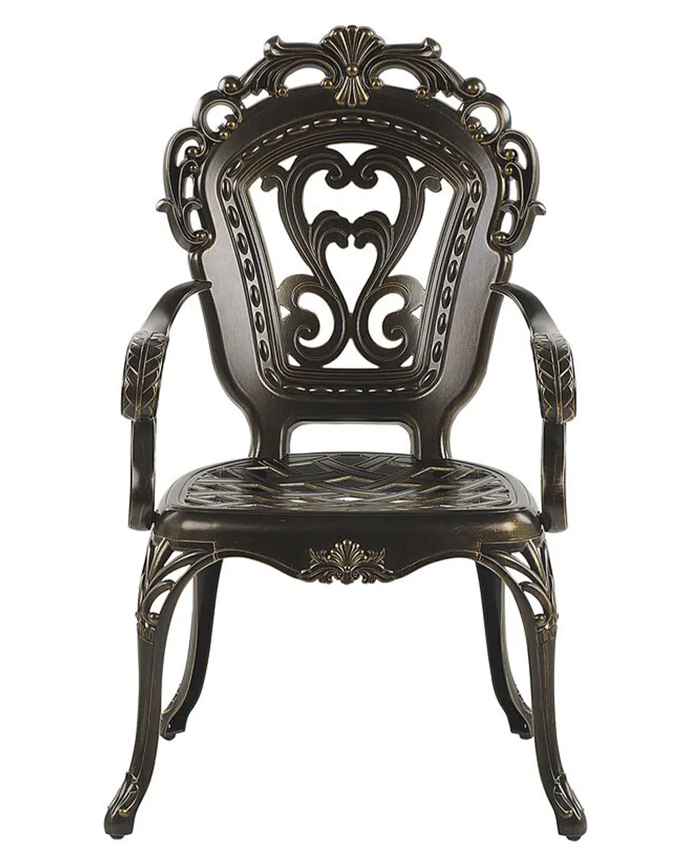 Set mit 2 Stühlen und Sitzkissen SAPRI Metall Dunkelbraun_765662