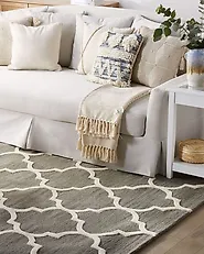 Teppich YALOVA Grau 160 x 230 cm Wolle_1175111