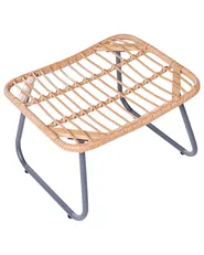 Gartenstuhl MESTRE mit Fußstütze Polyrattan Hellbeige_1022732
