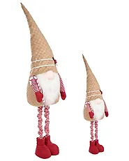 Set of 2 Christmas Decorations KLAUKKALA 60-90/100-146 cm Gnome Multicolour_1174116