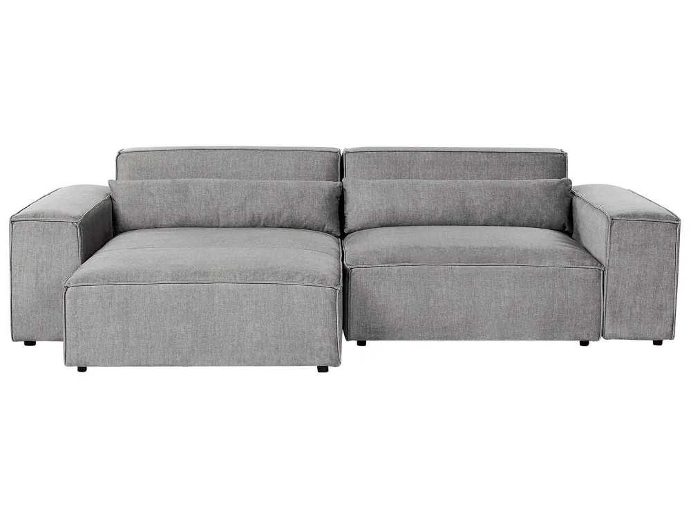 Modul Ecksofa 3-Sitzer HELLNAR Stoff Grau rechtsseitig