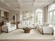 Sofa 3 Seater VINLIDEN Boucle White_1048364