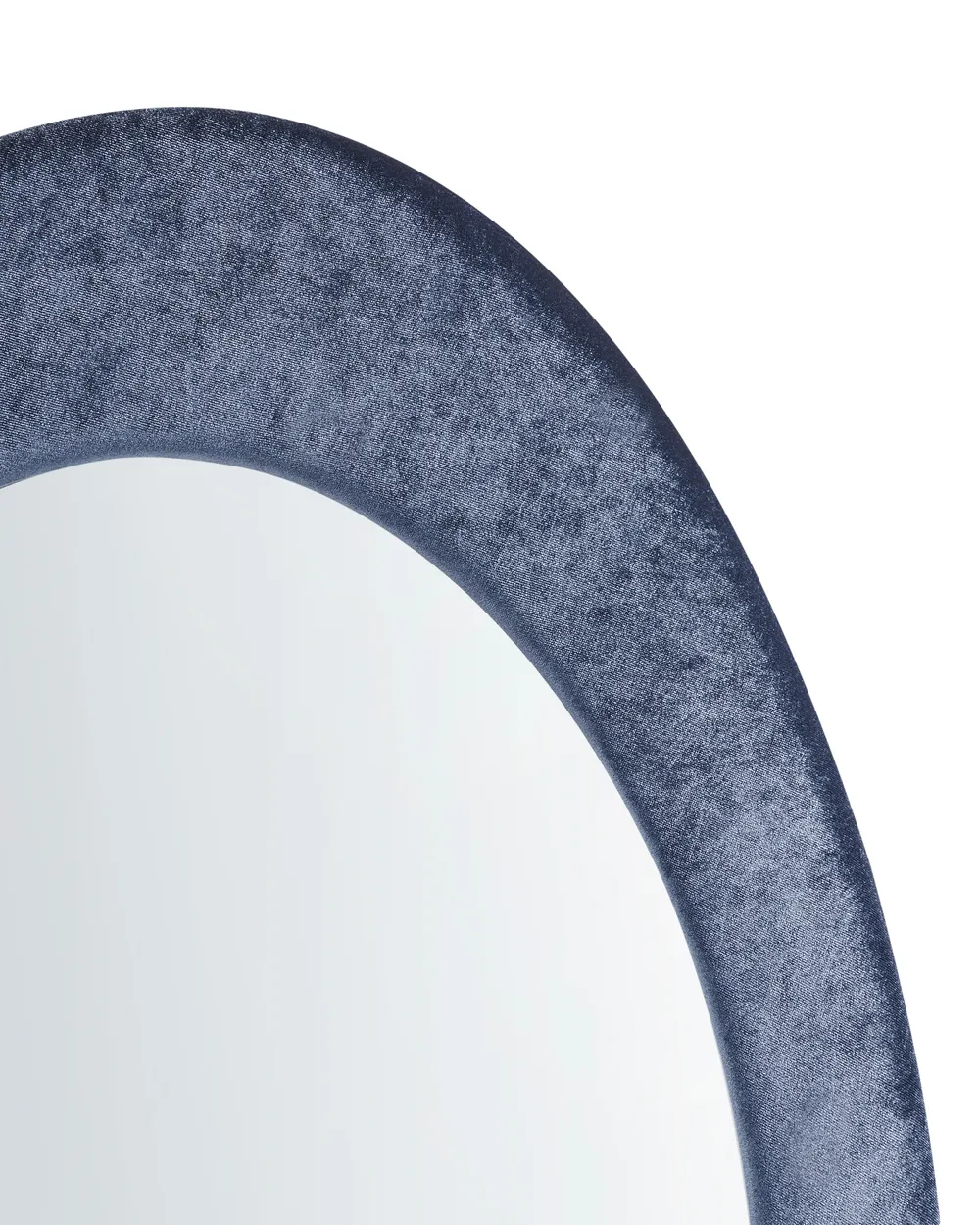 Wall Mirror MASSAY 53 cm 90 cm Velvet Dark Blue_946221