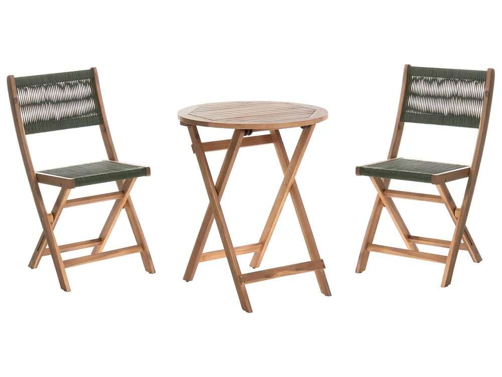 Bistro Set klappbar PROSSEDI Akazienholz Grün