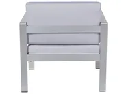 Lounge Set mit Tisch 4-Sitzer SALERNO Metall Hellgrau_679528
