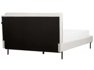 Bett mit Lattenrost Bouclé CORIO 140 x 200 cm Cremeweiß_903233