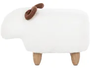 Tierhocker LAMB Lamm Stoff Weiß_750752