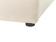 Ottoman Bed BOUSSE Velvet Light Beige 140 x 200 cm (EU Double)_862621