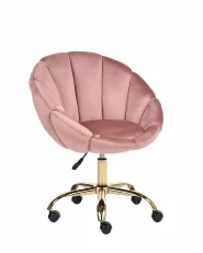 Schreibtischstuhl ANNABELLE Samtstoff Rosa_1154783