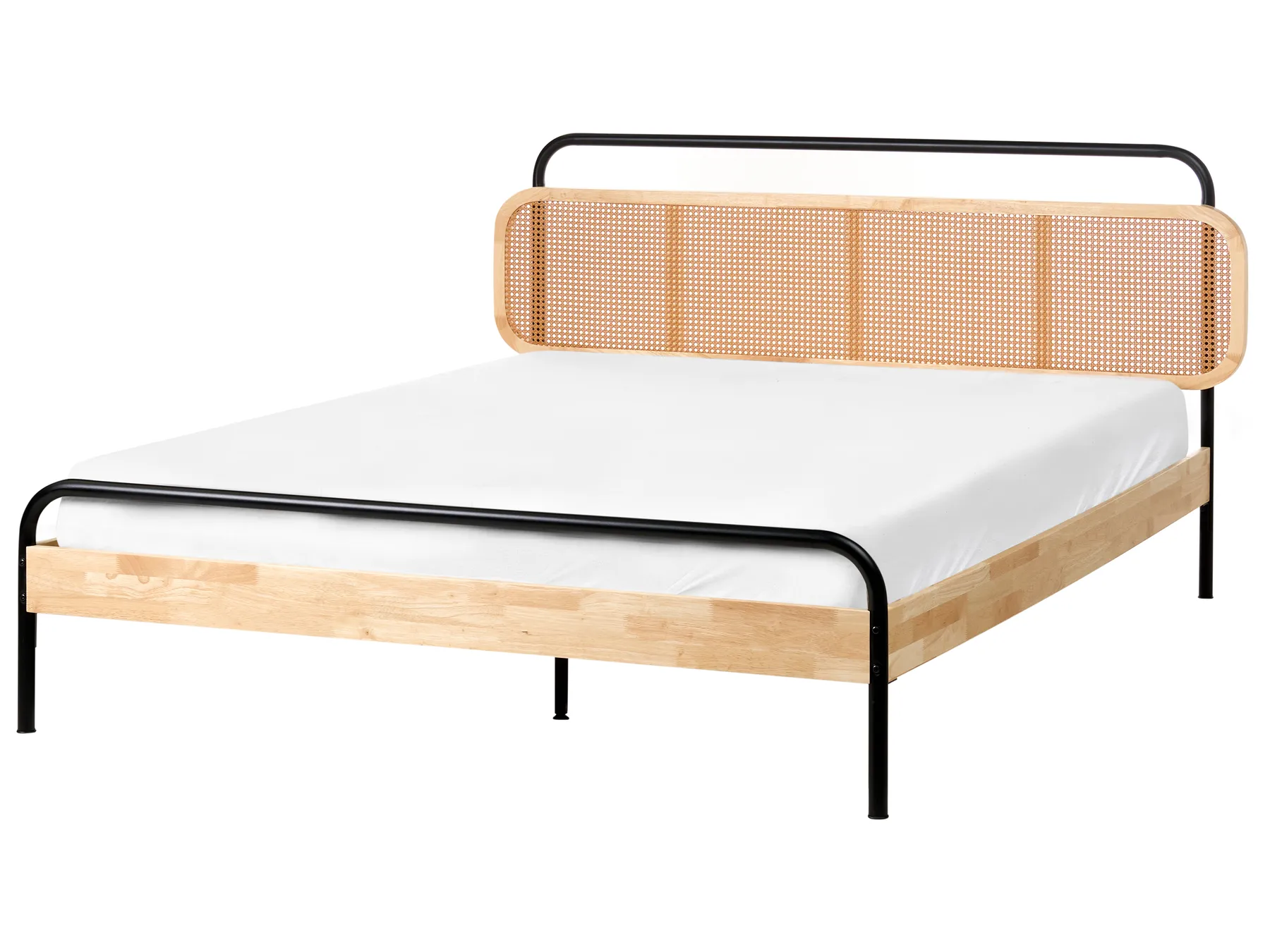 Bed Rattan BOUSSICOURT 160 x 200 cm (EU King Size) Light Brown_1011634