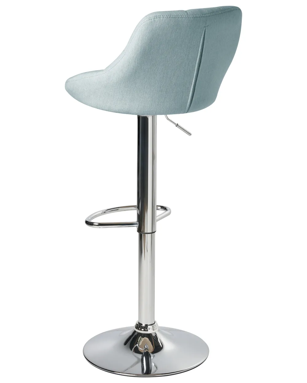 Set of 2 Bar Stools LUCCA Swivel Fabric Light Blue_1011525