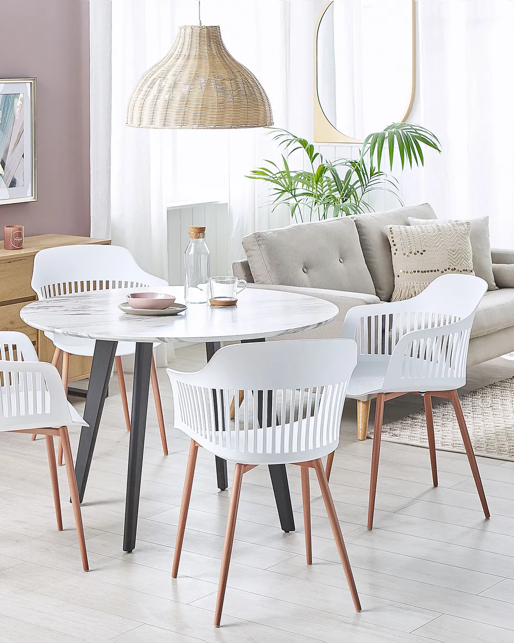 Esszimmerstuhl 2er Set BERECA Weiß