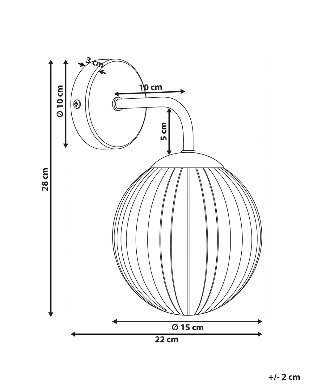 Wall Lamp BOOMI Glass Dark Brown_1033554