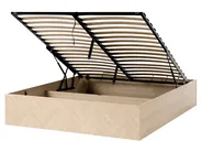 Bett mit Stauraum ohne Kopfteil ETEL Hellbraun 160 x 200 cm_1047566