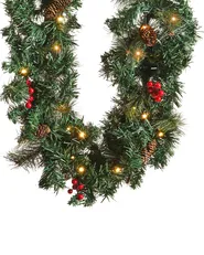 Weihnachtsgirlande LED TENALA 180 cm Grün_813306