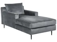 Chaise Longue GUERET Velvet Grey_842563