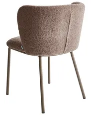 Set of 2 Dining Chairs MINA II Boucle Light Brown_954471