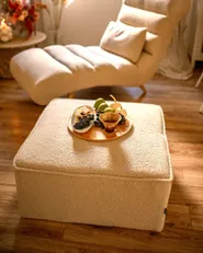 Ottomane AXEBO Bouclé Beige_1172808