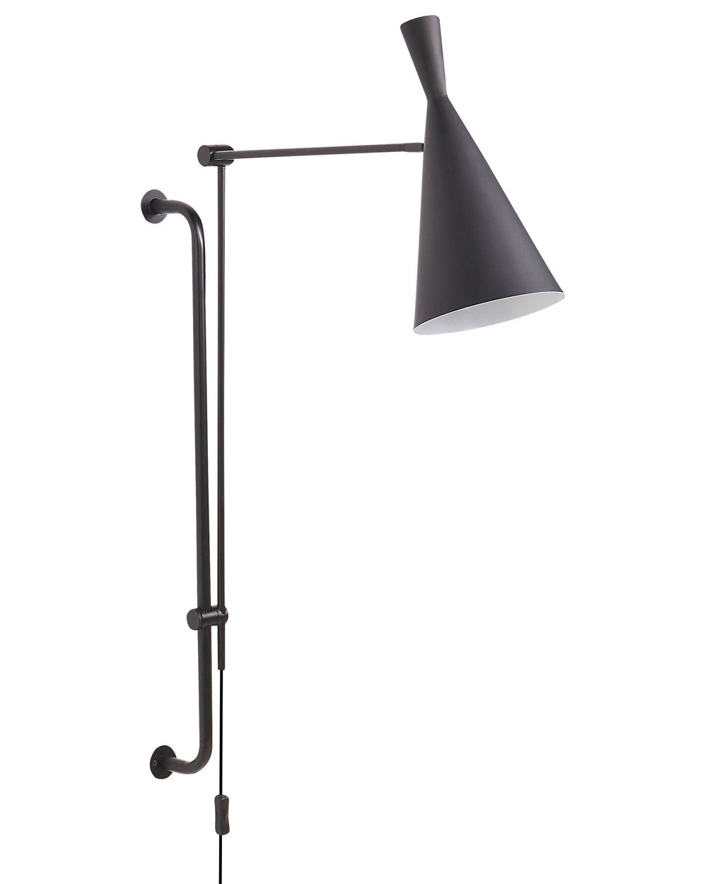 Wandlampe MARISA verstellbar Metall Schwarz